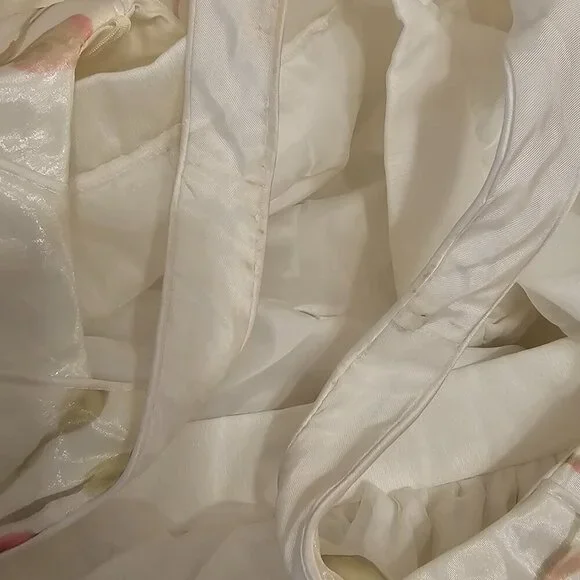 2pc Floral Wedding Dress Size 10 - Picture 8 of 9